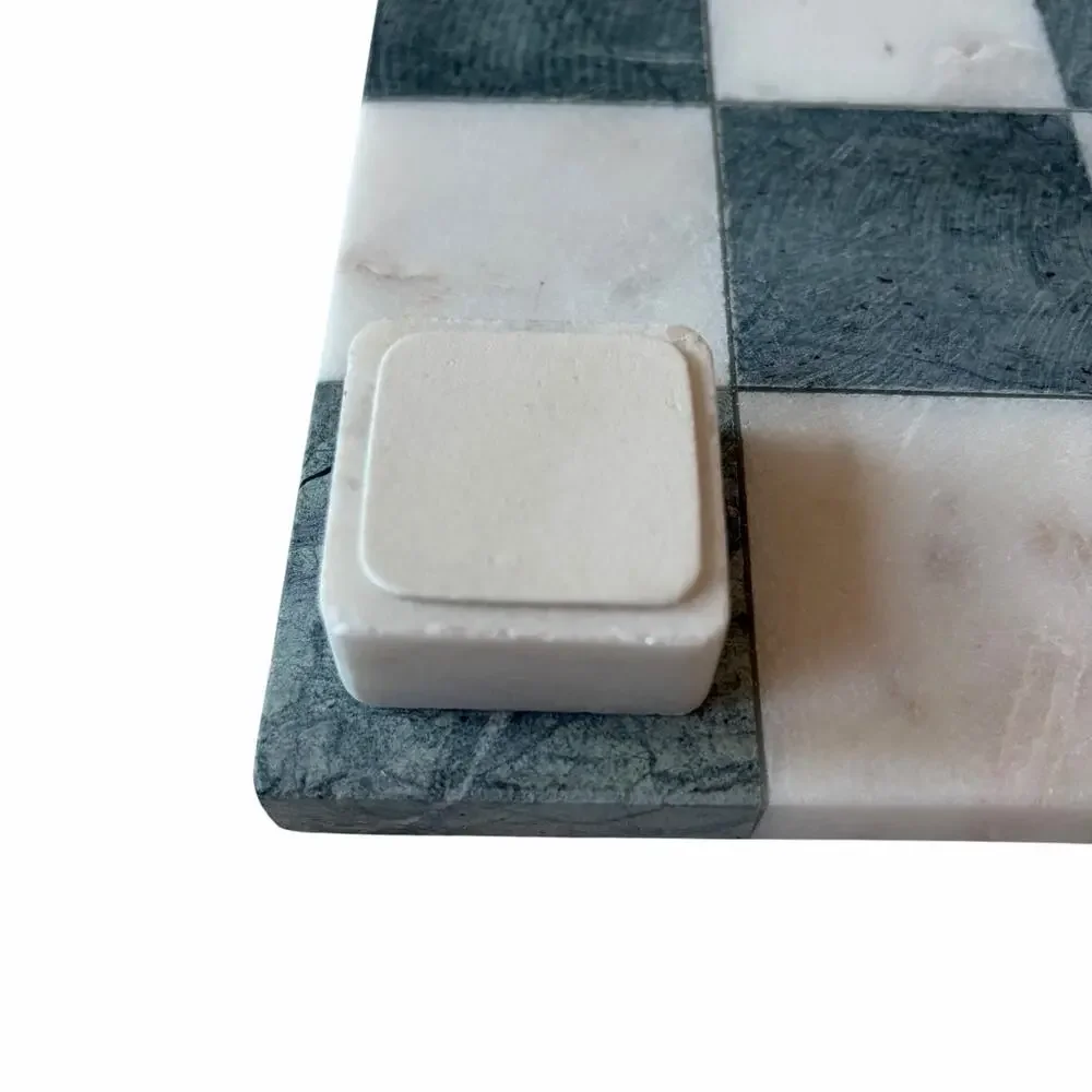 Handcrafted in India marble checkered